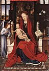 Virgin Enthroned with Child and Angel by Hans Memling